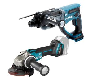 Lot de 2 machines MAKITA LOT0433 DHR202Z et DG504Z avec pack énergie 1914J6-4
