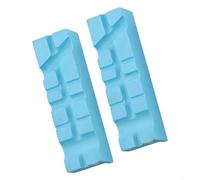 Lot de 2 mâchoires d'étau en caoutchouc souple avec aimants pour étau d'établi de 10,2 cm, 12,7 cm, 15,2 cm, pince de serrage pour perceuse à colonne, métal, bois, plastique, tissage uni bleu (10,2 cm