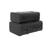 AltoBuy Curtis - Lot de 2 Malles de Rangement Vintage Simili Cuir