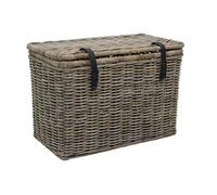 Lot de 2 malles en kubu NEFTA - L80 x P45 x H55 cm et L70 x P35 x H45 cm - Gris naturel