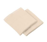 Lot de 2 Manchettes en Côte Élastiques Sans Couture, 9.8x9.5 cm en Coton - pour Réparation de Vêtements (Pantalons, Manteaux, Pulls) - (Beige)