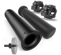 Lot de 2 manchons d'adaptateur olympique de 20,3 cm avec pinces olympiques de 5,1 cm, convertit les poteaux de plaque de poids standard de 2,5 cm en poteaux de plaque de poids olympique de 5,1 cm