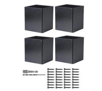 Lot de 2 manchons de protection pour boîte aux lettres et poteaux de clôture avec ajustement réglable et construction en acier au carbone résistant à la rouille pour protéger contre l'usure et