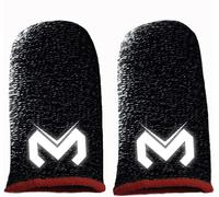 Lot De 2 Manchons De Protection Pour Téléphone Portable - Anti-Transpiration - Respirants - Sans Coutures - Anti-Dérapants - Pour Écran Tactile - Pour Pubg/Rules Of Survival, Noir + Rouge 2[Z232]