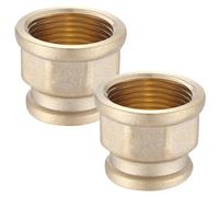 Lot de 2 manchons de réduction - Filetage intérieur 1" x 1/2" - Filetage intérieur 1" x IG 1/2" - Réducteur en laiton - Raccords sanitaires pour tuyau d'eau, eau potable, réservoir, raccords