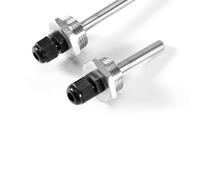 Lot de 2 manchons d'immersion en acier inoxydable 304 - Filetage G3/4" - Boîtier de protection étanche pour sonde de capteur dans les réservoirs d'eau, panneaux solaires de cuisine APPL (8 x 100 mm)