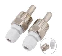 Lot de 2 manchons d'immersion thermowell G 12 pour sonde de température (8 x 30 mm)
