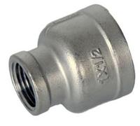 Lot de 2 manchons réducteurs en acier inoxydable - Rallonge 1" à 1/2" - Filetage femelle - IG 1" x IG 1/2" - Réducteur en acier inoxydable - Raccords sanitaires pour tuyau d'eau, eau potable