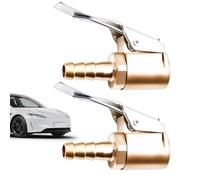Lot de 2 mandrins à air pour pneus - Adaptateur de buse de gonflage robuste | Gonfleur de pneu en laiton pour camion, SUV, moto, vélo, remorque, camping-car, voiture