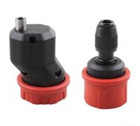 Lot de 2 mandrins de perceuse électrique, adaptateur à tige hexagonale de 6,35 mm, à dégagement rapide, compatible avec les perceuses filaires et sans fil, design compact et léger pour le bricolage et