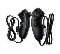 Lot de 2 manettes de jeu incurvées pour Wii à distance avec détection de | Détection de mouvement à 3 axes, visée intuitive, contrôle de tir naturel, jeu d'action amélioré