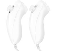 Lot De 2 Manettes Nunchuk Pour Wii : Manette De Jeu Vidéo Wii U,Manette Nunchaku Droite Avec Motion Plus,Les Manettes Nunchuck De Rechange Sont Parfaitement Compatibles Avec Les Consoles Wii.[R175]