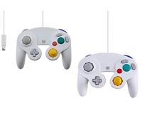 Lot de 2 manettes pour Game Cube Blanc et Switch Filaire Gamepad Joypad