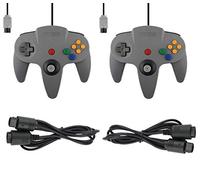 Lot de 2 manettes pour Nintendo 64 N64 Gris avec rallonges