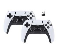 Lot de 2 manettes sans fil rechargeables pour Windows PC/Raspberry Pi/Stick/TV/Game Box avec Turbo pour émulateur d'ordinateur portable, Roblox, Steam, RetroPie, RecalBox, RetroArch
