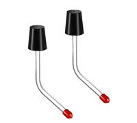 Lot de 2 mangeoires à colibris pour bouteilles de vin, tubes d'alimentation pour oiseaux avec bouchon en caoutchouc et pointe rouge, design anti-goutte, mangeoires pour colibris