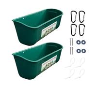 Lot de 2 mangeoires à crochet pour poulet, canard, chèvre, seau à eau pour bétail