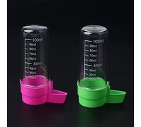 Lot de 2 mangeoires à oiseaux pour perroquet, perruche, calopsitte, conure, inséparable, facile à utiliser, crochets pour tronc d'arbre 100 ml 60 ml