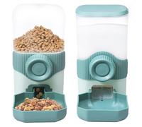 Lot de 2 mangeoires automatiques pour lapins - 1000 ml - Avec support - Distributeur d'eau - Pour la plupart des cages, cochons d'Inde, hérissons