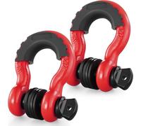 lot de 2 manilles à anneau en D de 3/4 pouce avec goupille à visser de 7/8 pouce - Résistance à la rupture 62832 lbs - Manilles à anneau en D de haute qualité pour charges lourdes - Accessoires de séc