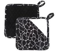 Lot De 2 Maniques en Silicone avec Poches,Maniques Cuisine Résistantes À La Chaleur,Gants Cuisine Carrés en Coton,2 en 1 Manique Silicone Résistant Et Gant,avec Boucle,pour Cuisiner,Cuire,Griller