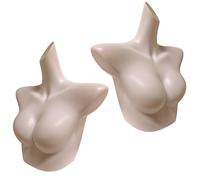2x Mannequin torse femme pour la présentation de soutien-gorge, tops, dos nageur sans manches et autres vêtements similaires | Torse femme avec cou en plastique blanc | Mannequin haut de gamme