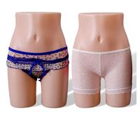 lot de 2 mannequins partie basse corps femme pour la présentation de sous-vêtements type slip, short et autres vêtements similaires | Torse femme en plastique | Partie basse mannequin couleur chair