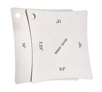 Lot de 2 manomètres de rayon de guitare pour luthiers - Outil de mesure en acier inoxydable avec rayons de 18,4 cm, 24,1 cm, 25,4 cm, 30,5 cm, 35,6 cm, 38,1 cm, 40,6 cm, 50,8 cm