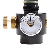 Lot de 2 manomètres régulateurs de pression 300 psi réglables avec G1 2 14 filetage On Off Control Burst Disque pour compresseurs d'air Systèmes pneumatiques Noir 51 mm x 52,9 mm
