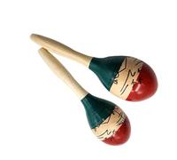 Lot de 2 maracas vibrants conçus pour une manipulation facile, encourageant l'exploration musicale des tout-petits et l'environnement d'apprentissage de la petite enfance