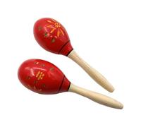 Lot de 2 maracas vibrants conçus pour une manipulation facile, encourageant l'exploration musicale des tout-petits et l'environnement d'apprentissage de la petite enfance