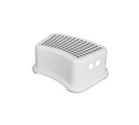 Lot de 2 Marchepieds antidérapants 13 cm en plastique - Blanc et Gris -