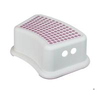 Lot de 2 Marchepieds antidérapants 13 cm en plastique - Blanc et Rose - Monsieur Bébé