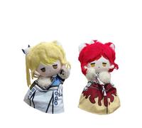 Lot de 2 marionnettes à main Fairy Tail anime pour adultes Décoration anime Lucy Heartfilia Erza Scarlet Figurine en peluche mignonne Marionnettes en peluche Dessin animé Décoration 25 cm