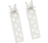 Lot de 2 marque-pages adorables en forme de chaton pour lecteurs, étudiants, écrivains, amateurs de livres, cadeau d'anniversaire