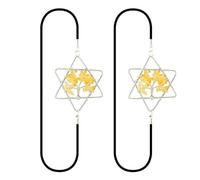 Lot de 2 marque-pages élastiques pour carnet de notes 7 chakras, étoile de David arbre de vie, pierre porte-bonheur topaze