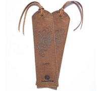 Lot de 2 marque-pages en cuir véritable faits à la main avec motif notes de musique - Marque-pages parfaits pour hommes, femmes et enfants | Excellente idée cadeau pour les vers de livres, écrivains