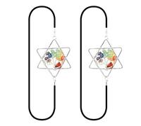 Lot de 2 marque-pages en forme d'arbre de vie 7 chakras avec pierre porte-bonheur pour carnet de notes de voyage