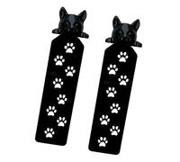 Lot de 2 marque-pages en forme de chaton Noir | Support de page pour livre de texte pour projet de lecture quotidienne, marque-pages décoratifs pour les amateurs de livres