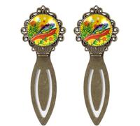 Lot de 2 marque-pages jaune caméléon de style vintage pour les amateurs de livres, écrivains, lecteurs, enseignants, cadeaux d'anniversaire pour femmes, hommes, adolescents