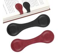 Lot de 2 marque-pages magnétiques en cuir rétro faits à la main - Boucles de page personnalisées en cuir - Accessoires de lecture intemporels pour femme, amateur, lecteur, enseignant