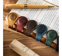 Lot de 2 marque-pages magnétiques personnalisés en cuir pour homme/femme - Personnalisable - Cadeau pour amoureux de livres, lecteurs, enfants, enseignants, cadeaux de mariage