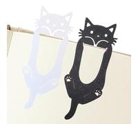 Lot de 2 marque-pages mignons en forme de chat - 12,4 x 4,8 cm - Pour les amateurs de chats - Marqueurs de pages de livres pour étudiants, femmes, enseignantes, filles, garçons