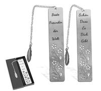 Lot de 2 marque-pages personnalisés - Cadeau d'adieu pour enseignante, enseignante, cadeau d'adieu, en métal - Merci de m'aider à grandir - Cadeaux personnalisés