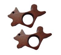 Lot de 2 marque-pages pratiques en bois pour les amateurs de livres avec motif créatif de chats et de chiens, support de page léger et portable