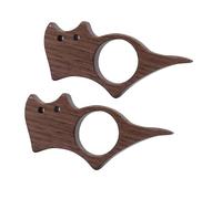 Lot de 2 marque-pages pratiques en bois pour les amateurs de livres avec motif créatif de chats et de chiens, support de page léger et portable