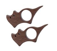 Lot de 2 marque-pages pratiques et compacts avec motif chat et chien en bois durable