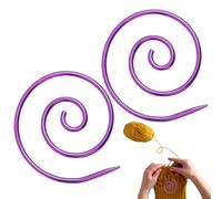 Lot de 2 marqueurs à crochet à coudre en spirale, en forme d'hélice, anneau en métal durable pour points de verrouillage, idéal pour le travail de fil, le crochet de projets, le suivi des motifs, la