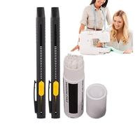 Lot de 2 marqueurs de tissu effaçables à la chaleur avec encre disparue | Avec mines rechargeables - Stylos de marquage solubles dans l'eau pour couturiers, amateurs, quilters