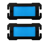 Lot de 2 marqueurs de visibilité pour sangles de 2,5 cm, panneaux d'identification phosphorescents pour paquets, gilets, ceintures et configurations de camping, panneau de signalisation pour sac à dos